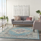 Skørter | Nourison Passion 4' x 6' Ivory Light Blue Rug, 3'9" x 5'9", 5 Feet