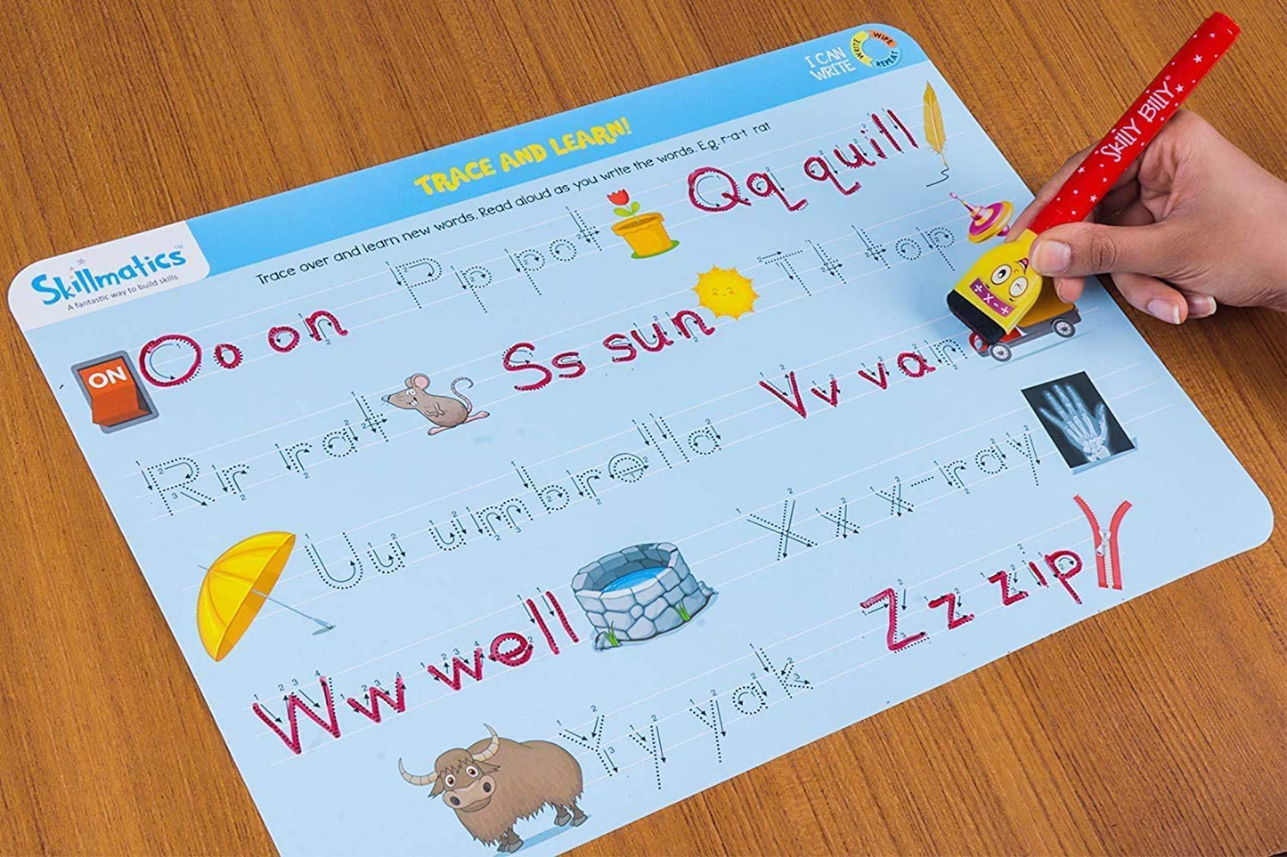 Skørter | Skillmatics educational game: preschool master (3-6 years) | Wipeable and reusable activity mats with 2 wipeable markers | Learning tool for boys and girls 3, 4, 5, 6 years