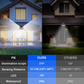 Skørter | 6 Pack Solar Outdoor Lights, 100LED/3 Modes 270° Lighting Angle Motion Sensor Security Lights, Wireless IP65 Waterproof