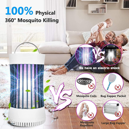 Skørter | AICase Bug Zapper, USB rechargeable indoor and outdoor mosquito killing lamp with 2000mah battery, suction fan, electric portable mosquito fly trap for home, camping, midges, backyard, patio