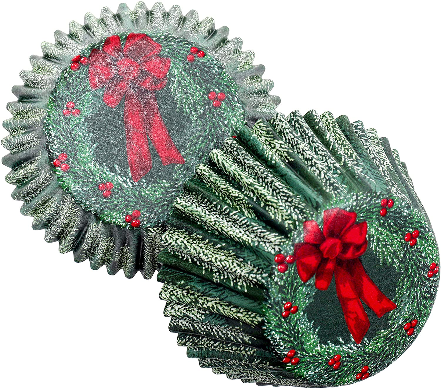 Skørter | Chef Craft Christmas Holiday Muffin Cups Set, 50 pcs, Green/red/white