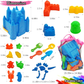 Skørter | Children's Beach Sand Toy Set, 27 pcs Beach Toy Castle Molds Sand Molds, Beach Bucket, Beach Spade Tool Kit, Sandbox Toys for Toddlers, for Toddlers Outdoor Indoor Play Gift 1 Bonus Net Bag Included