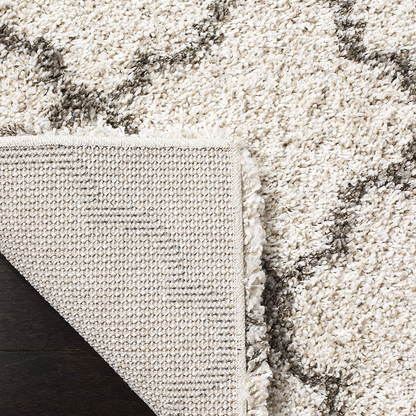 Skørter | SAFAVIEH Hudson Shag Collection SGH282C Moroccan Trellis Non-Shedding Living Room Bedroom Dining Room Entry Plush 2-inch Thickness Area Rug, 3' x 5', Navy / Ivory