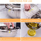 Skørter | cuomaop, deep fryer pot, 304 stainless steel with temperature control and lid Japanese style tempura fryer Uncoated fryer diameter: 9.4"
