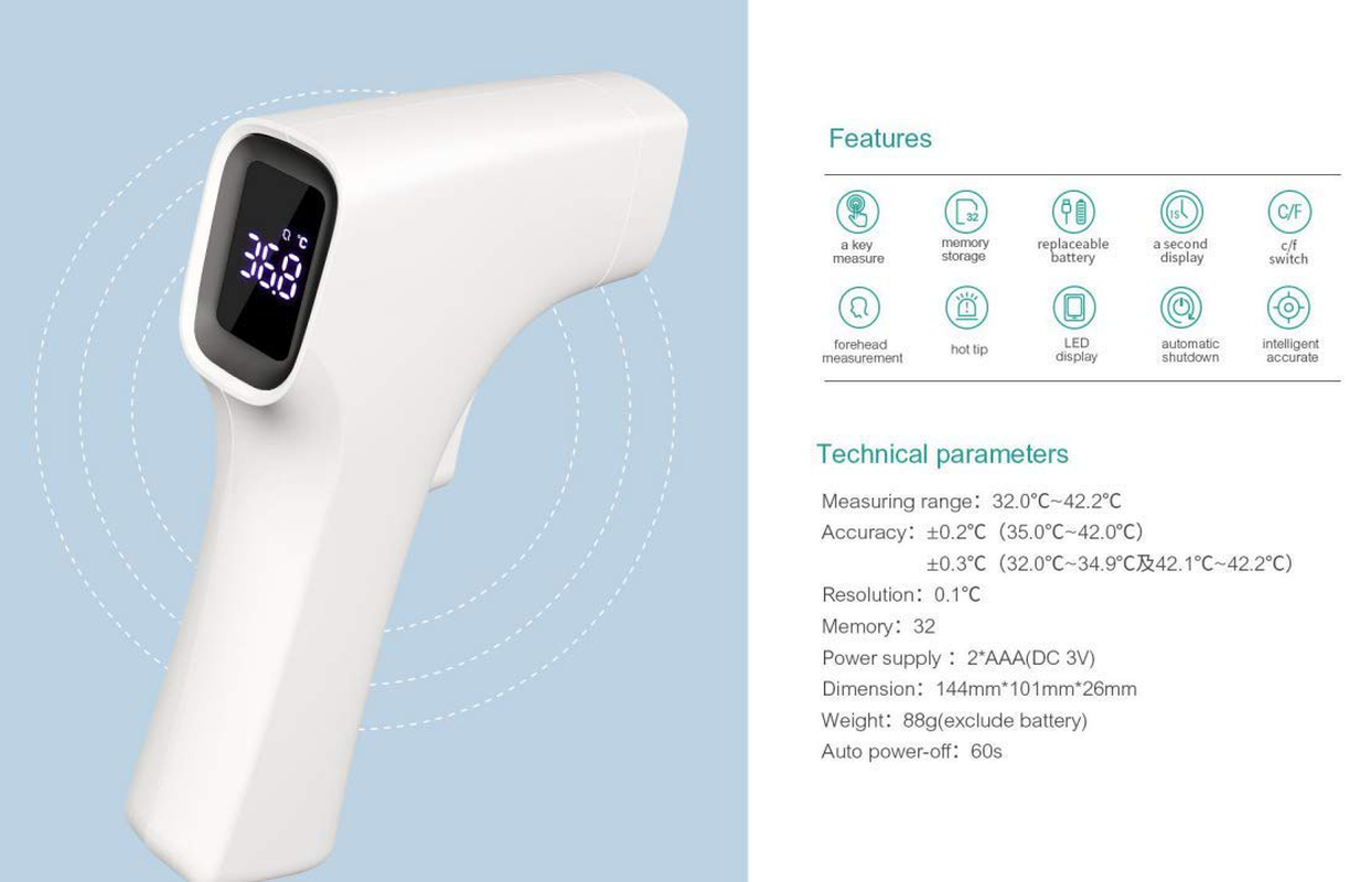 Skørter | BBLove Non-Contact Infrared Forehead Digital Thermometer for Adults, Babies, Kids, Teenagers