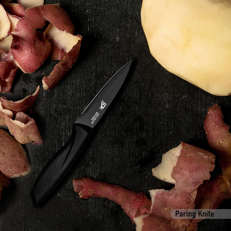 Skorter | 15-piece Kitchen Knife Set - High Carbon Stainless Steel, Non-Stick Coating, Rust Resistant, Ergonomic Handles
