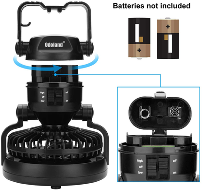Skørter | Odoland Portable LED Camping Lamp with Ceiling Fan - Hurricane Emergency Survival Kit