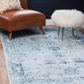 Skørter | Unique Loom Sofia Collection Area Traditional Vintage Rug, French Inspiration Perfect for All Home Deco, 4' 0 x 6' 0 Rectangular, Light Blue/Dark Blue