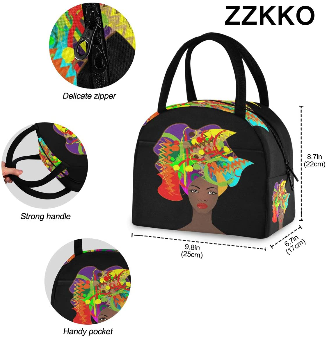 Skørter | ZZKKO Indian Lotus Ethnic Elephant Lunch Bag Box Tote Organizer Lunch Container Insulated Zipper Meal Prep Cooler Handbag For Women Men Home School Office Outdoor Use