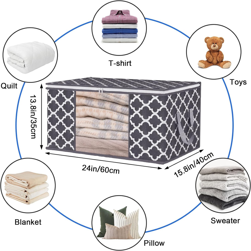 Skørter | Multi Pack Large Cape Closet Organization and Storage Containers for Clothes & Blankets