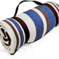 Skørter | Extra Large Picnic Blanket Double Layer for Outdoor Waterproof Practical Food Tote Our Summer Blue and White Striped for the Beach, Camping on Grass