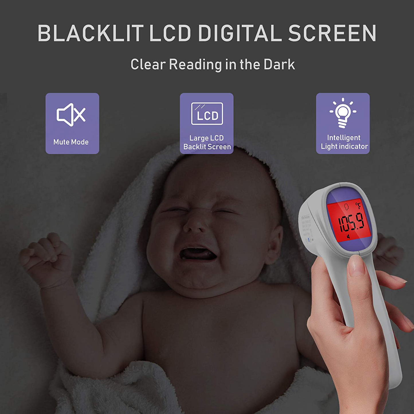 Skorter | Contactless Thermometer for Adults, Forehead Thermometer and Object Thermometer 2 in 1 Dual-Mode Thermometer with Fast Accurate Results