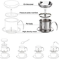 Skørter | Stainless Steel Drip Coffee Filter Holder Vietnamese Style Drip Coffee Pot Infuser Ideal for On the Go/Home (Gold)