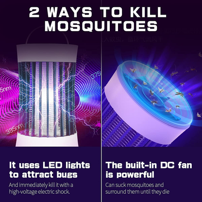 Skørter | AICase Bug Zapper, USB rechargeable indoor and outdoor mosquito killing lamp with 2000mah battery, suction fan, electric portable mosquito fly trap for home, camping, midges, backyard, patio