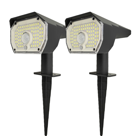 Skørter | 2-pack solar spotlights - Outdoor motion sensor, 800LM 6500K solar powered landscape spotlights - Automatic on/off