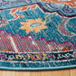 Skørter | Safavieh Crystal Collection CRS501B Boho Chic Oriental Medallion Distressed Non-Shedding Stain Resistance Living Room Bedroom Area Rug, 4' x 4' Square, Light Blue / Fuchsia