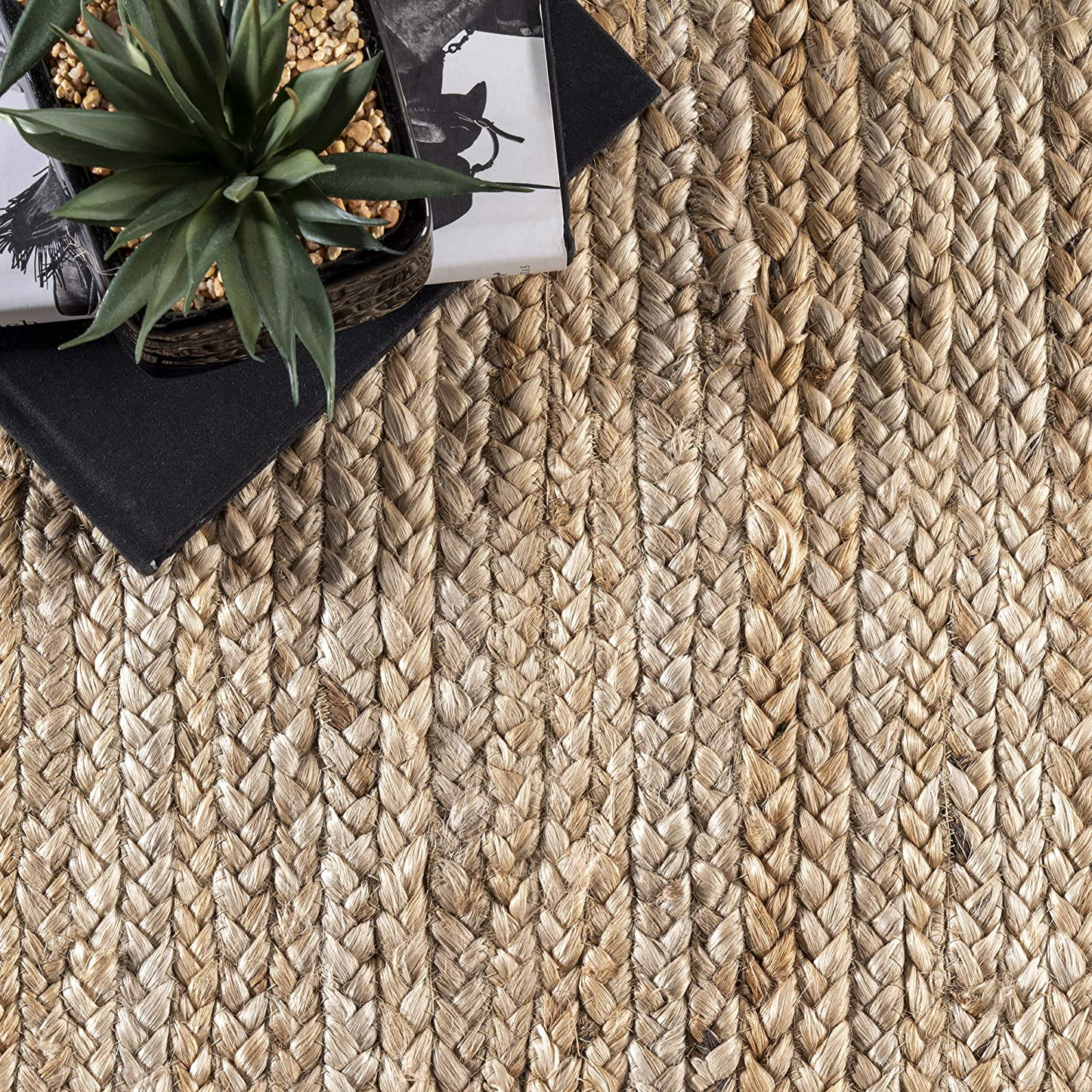 Skørter | nuLOOM Rigo Handwoven Rustic Jute Area Rug, 4' Round, Natural