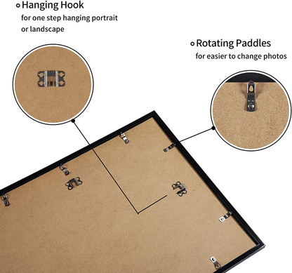 Skørter | ENJOYBASICS 12x16 Picture frame black poster frame, display photos 9x12 with mat or 12x16 without mat, wall gallery photo frames, 2 pack