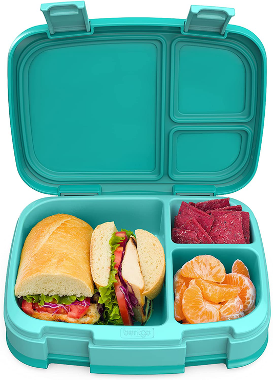 Skorter | Bentgo Fresh – Leak-proof, Versatile 4-compartment Bento-inspired Lunch Box With Removable Divider, Portion-Controlled Meals For Teens And Adults On The Go – BPA-free, Food-safe Materials (Aqua)