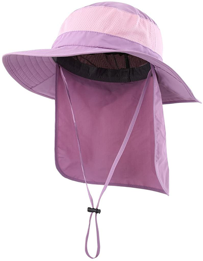 Skorter | Outdoor Upf50+ Mesh Sun Hat Wide Brim Fishing Hat With Neck Flap