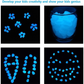 Skørter | chic style 300pcs Glow in the Dark Garden Stones, Garden Luminous Glow Stones Outdoor Decor Glowing Water Fish Tank Gravel (Blue)