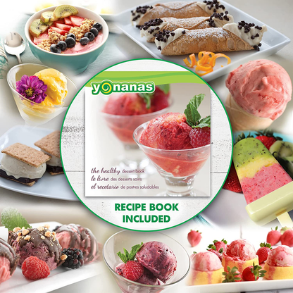 Skørter | Dairy-Free Frozen Fruit Soft Serve Machine, Includes 36 Recipes, 200-Watt