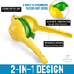 Skørter | Zulay Metal 2-in-1 Lemon Lime Squeezer - Hand Press Lemon Juicer - Maximum Utilization Manual Citrus Juice Press (Light Red and Yellow)