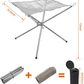 Skørter | Hoedia Portable Fire Pit Outdoor 16.5 Inch Camping Fire Pit Foldable, Steel Mesh Fire Pits for Camping, Outdoor, Patio, Backyard and Garden (Silver)