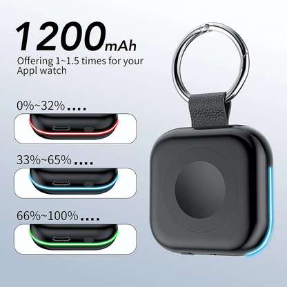 Skorter | 1200mAh Portable Charger for Apple Watch Wireless Magnetic Power Bank Keychain