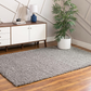 Skørter | Unique Loom Solo Solid Shag Collection Area Modern Plush Rug Lush & Soft, 3' 3" x 5' 3", Jet Black