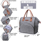 Skørter | LOKASS Leakproof Lunch Box for Women Insulated Lunch Cooler Bag Thermal Lunch Tote with Removable Shoulder Strap for Men Girls Adults Large Picnic Bag for Office Work College Outdoor, Gray