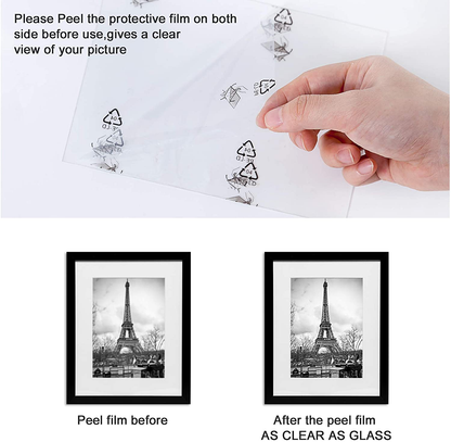 Skørter | upsimples 11x14 Picture Frame Set of 5, Display Pictures 8x10 with Mat or 11x14 Without Mat, Wall Gallery Photo Frames, Black