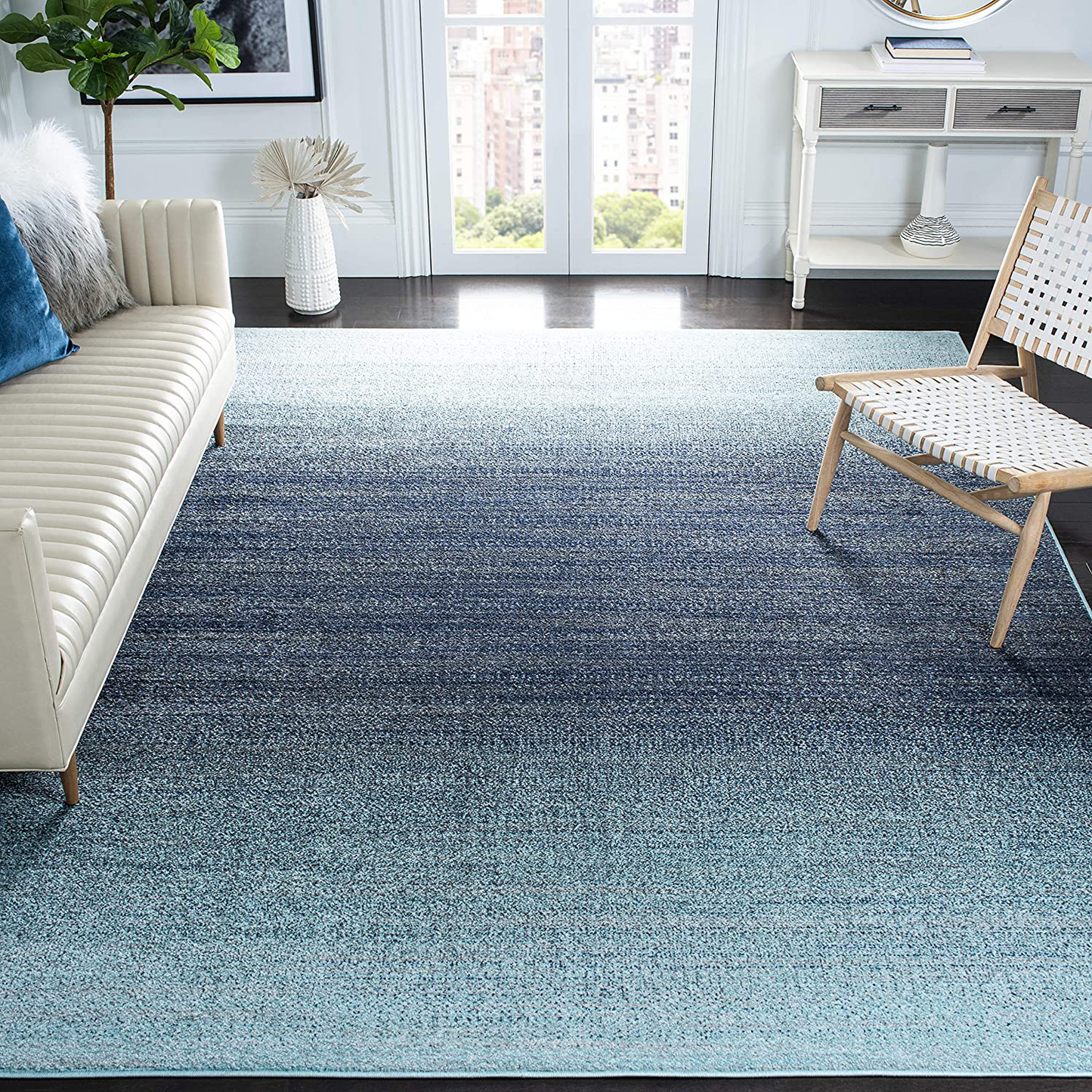 Skørter | Safavieh Adirondack Collection ADR142V Modern Ombre Area Rug, 3' x 5', Purple / Gray