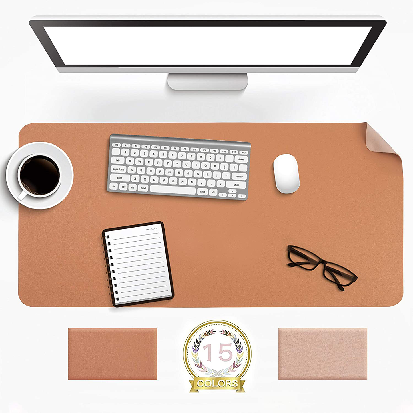 Skorter | Desk Pad Protector Waterproof Non-Slip Leather Office Mouse Mat