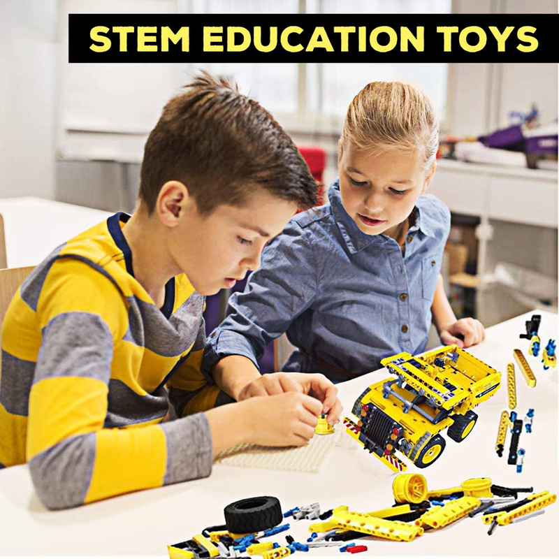 Skørter | 2-in-1 Dumper or Fly - 361 Pieces Creative Block Engineering Building Blocks Set