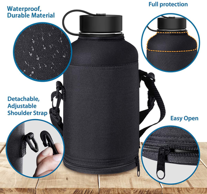 Skorter | BUZIO Insulated Water Bottle with Straw Lid and Flex Cap, 32oz, 40oz, 64oz, 87oz Modern Double Vacuum Stainless Steel Water Bottle, Cold for 48 Hours Hot for 24 Hours Easy Thermos Mug, BPA-Free