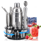 Skørter | 19-piece cocktail shaker set with rotating stand, mixology bartender kit