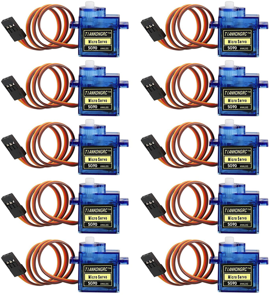 Skorter | 10Pcs SG90 9g Micro Servos for RC Robot Helicopter Plane Control Car Boat