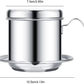 Skørter | Stainless Steel Drip Coffee Filter Holder Vietnamese Style Drip Coffee Pot Infuser Ideal for On the Go/Home (Gold)