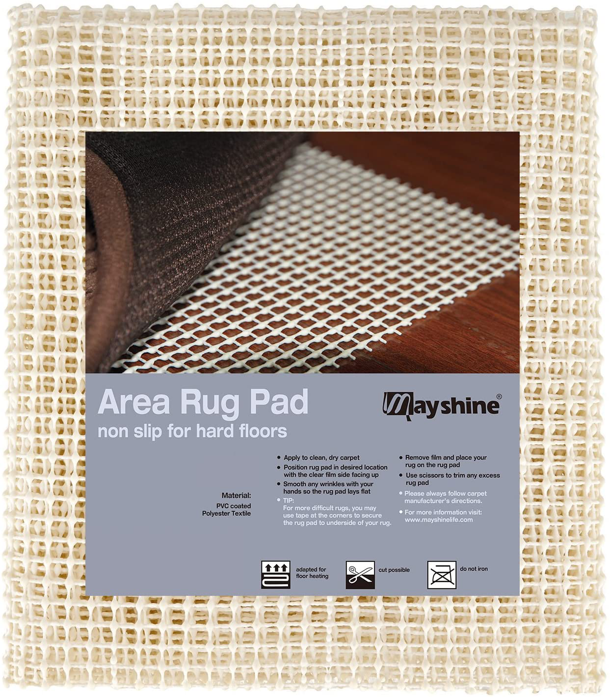 Skørter | MAYSHINE Area Rug Gripper Pad (2.5 x 9 feet), for hard floors, provides protection and cushioning for the area rug and floor