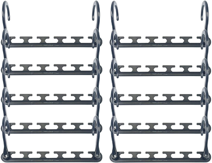 Skorter | Wonder Hanger Max New and Improved, Pack of 24 – Triples Clothes Space for Simple, Effortless, Wrinkle-Free Clothes, Comes Fully Assembled, Gray