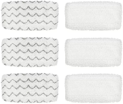 Skorter | BettaWell steam mop replacement pads compatible with Bissell 1252 1606670 1543 1652 1132M 1530 11326 Symphony hard floor vacuum steam cleaner series (Package of 6)