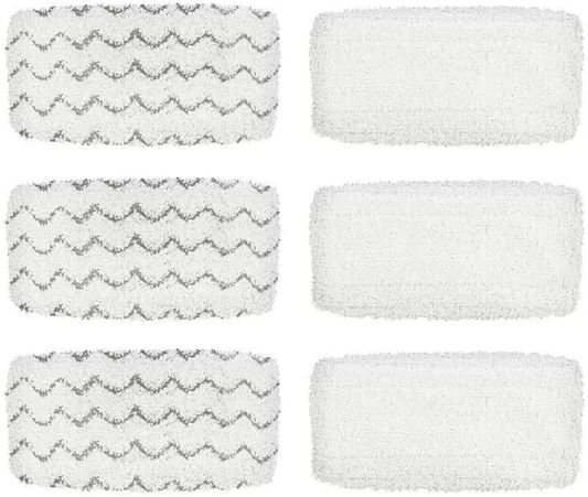 Skorter | BettaWell steam mop replacement pads compatible with Bissell 1252 1606670 1543 1652 1132M 1530 11326 Symphony hard floor vacuum steam cleaner series (Package of 6)