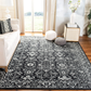 Skørter | Safavieh Evoke Collection EVK270K Shabby Chic Distressed Non-Shedding Stain Resistant Living Room Bedroom Area Rug, 3' x 3' Square, Charcoal / Ivory