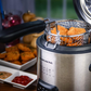 Skørter | Ovente Electric Oil Fryer 0.9 Liter with Stainless Steel Basket and Temperature Control, 840 Watt Power with Heating Element, Perfect for Chicken Fries Compact & Easy Storage, Silver FDM1091BR