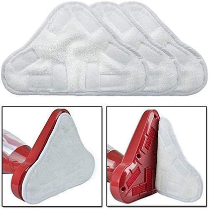 Skorter | eoocvt 3pcs Microfiber Steam Mop Cleaning Pads Replacement Steam Mop Compatible with H2O X5 H20 Washable
