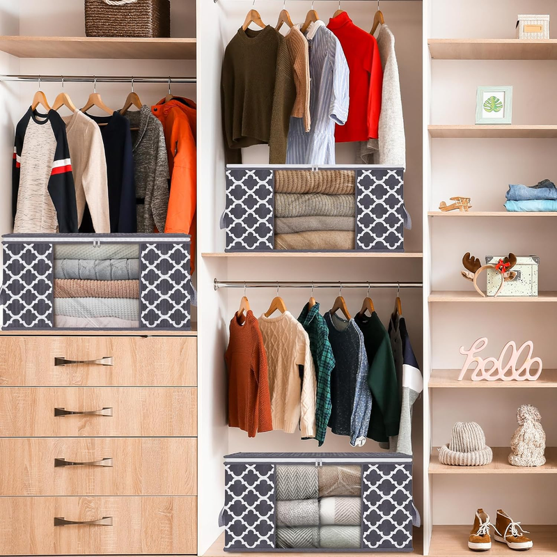 Skørter | Multi Pack Large Cape Closet Organization and Storage Containers for Clothes & Blankets