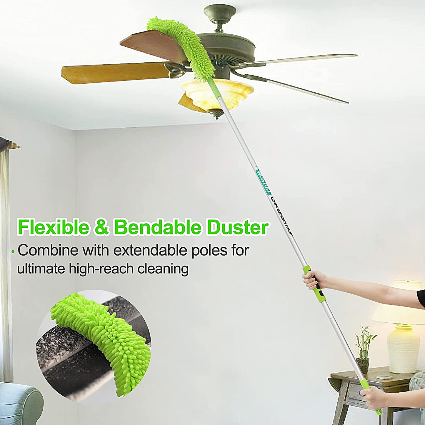 Skorter | Wontolf 62'' Car Wash Mop Brush Set Glove With Long Handle Window Cleaner Car Duster Long Handle Microfiber Towels Cleaning Cloth Car Wash Equipment For Rv Suv Cars 9pcs