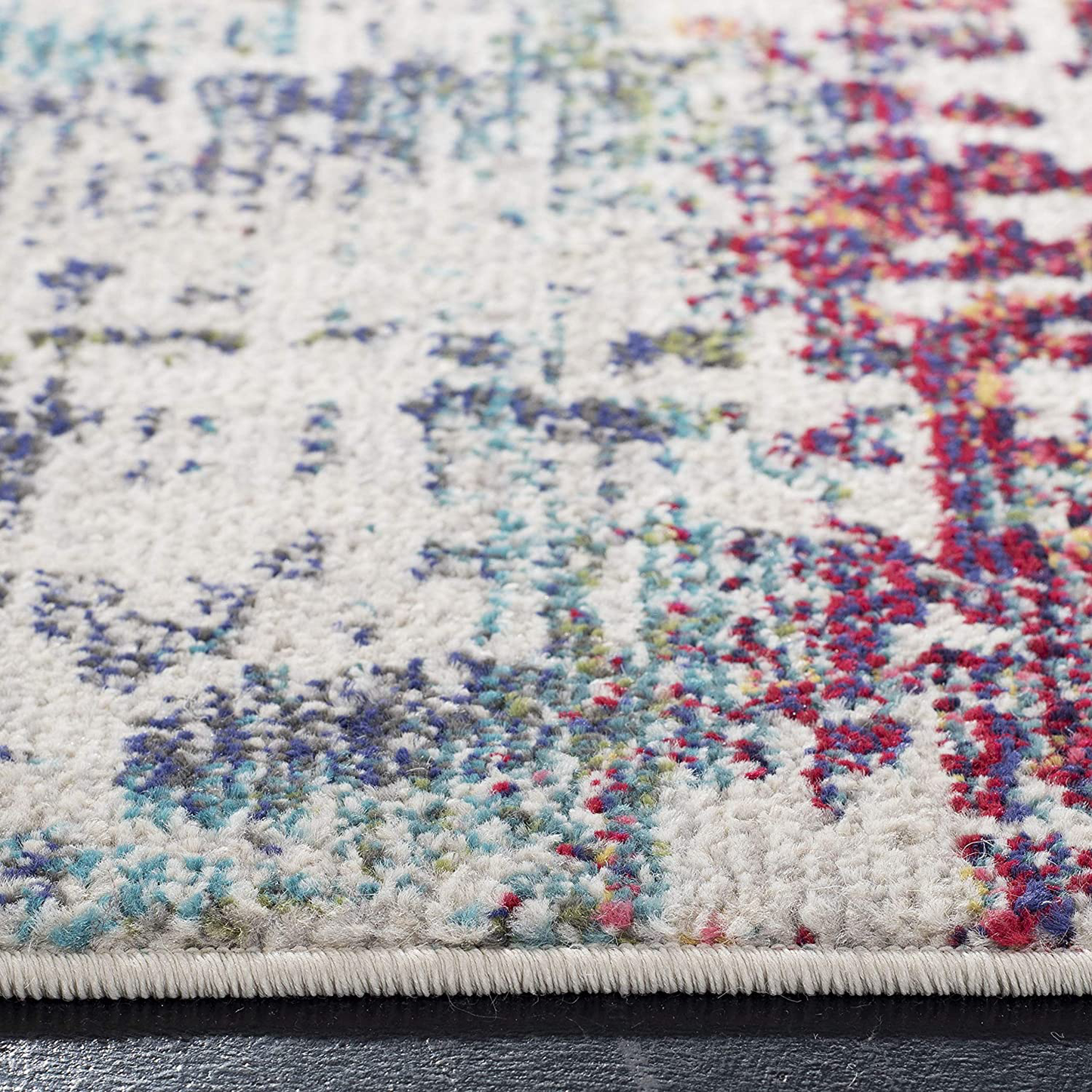 Skørter | Safavieh Madison Collection MAD469A Modern Abstract Non-Shedding Living Room Bedroom Dining Room Home Office Area Rug, 5'3" x 7'6", Blue / Green