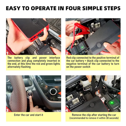 Skorter | Car Start Assistance Battery Booster Power Pack, 300A Sharp 20000Mah Battery with LED Light